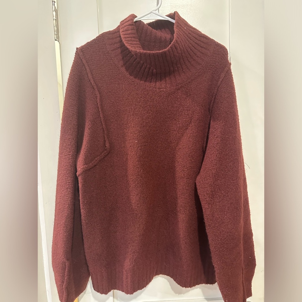 Maroon turtleneck sweater